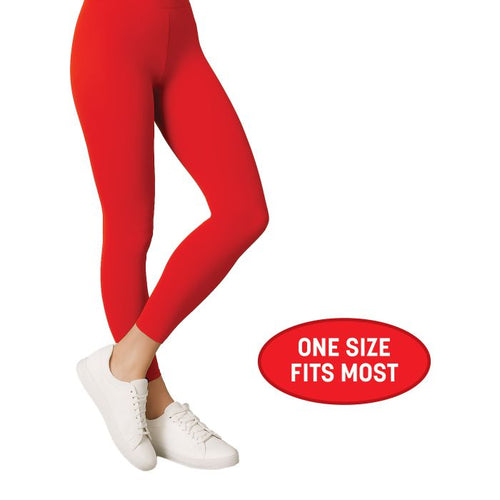 Adult Footless Tights | Red
