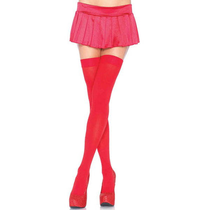Nylon Thigh High Stockings - Red | Leg Avenue