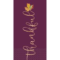 Chic Thanksgiving "Thankful" Guest Towels  16ct - Foil Stamping