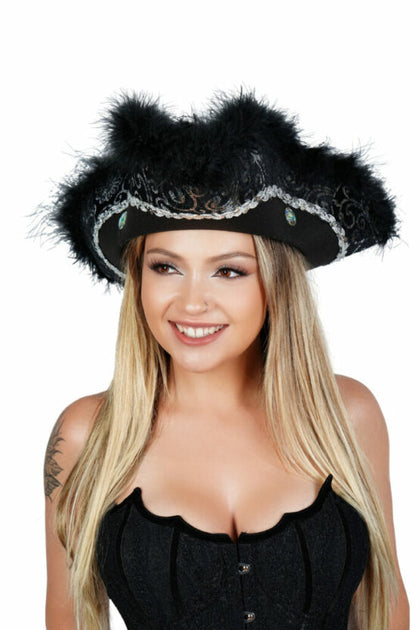 Three Point Furry Pirate Hat