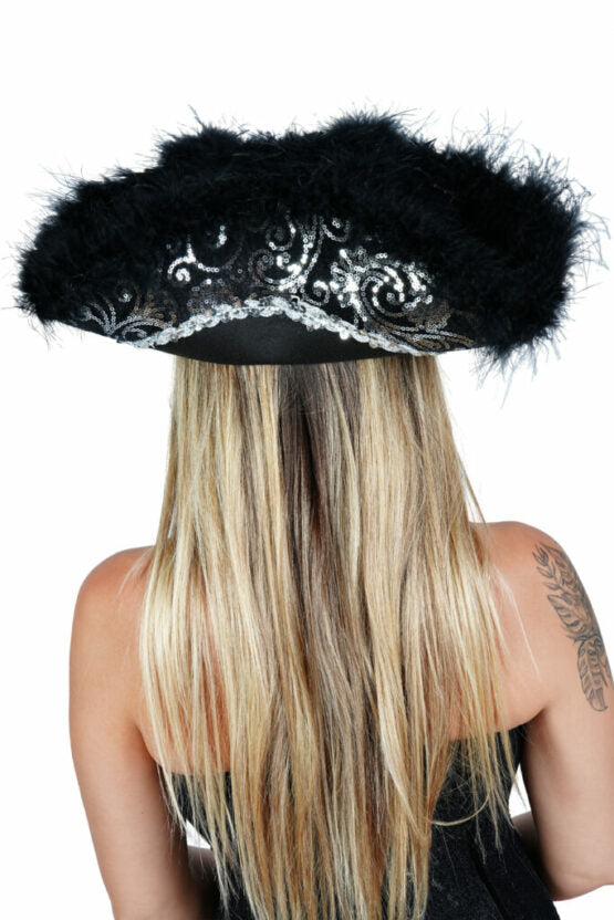 Three Point Furry Pirate Hat