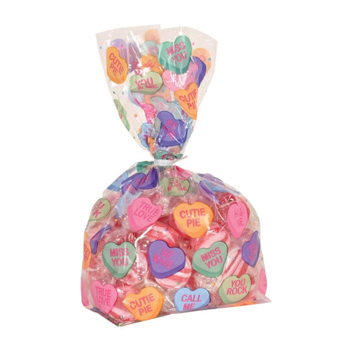 Candy Heart Cello Bags 25ct