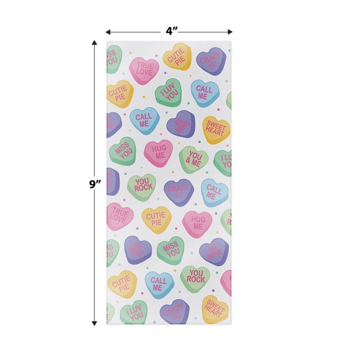 Candy Heart Cello Bags 25ct