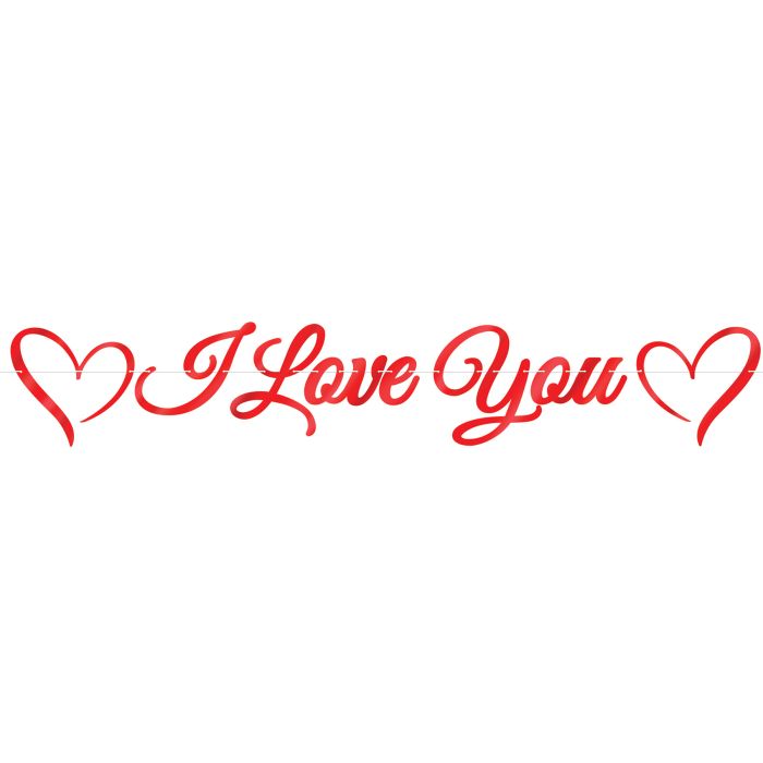 Foil I Love You Banner