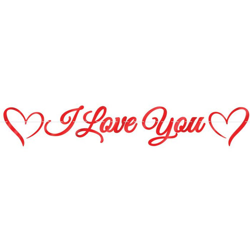 Foil I Love You Banner