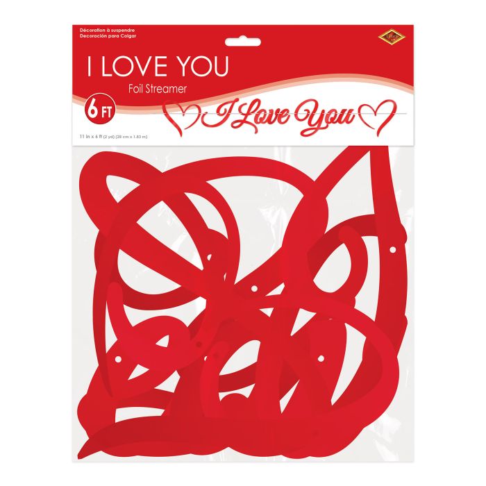 Foil I Love You Banner