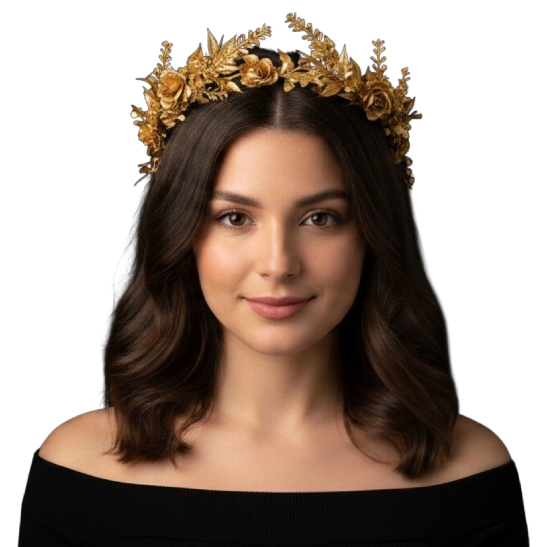 Renaissance Gold Floral Crown
