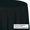 Black Velvet Round Plastic Table Cover | Solids