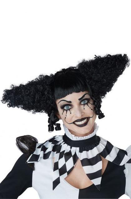 Creepy Clown Adult Wig (Black)