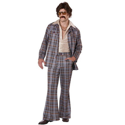 70’S PLAID STALLION LEISURE SUIT | ADULT