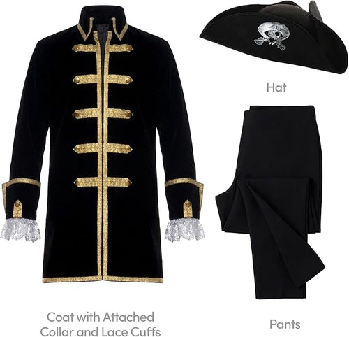 Men’s Colonial Pirate Captain Costume