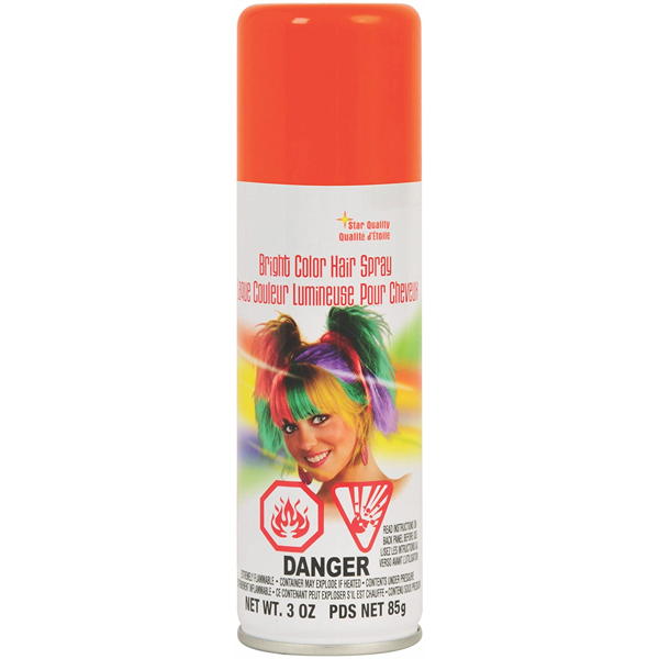 orange temporary colored hairspray