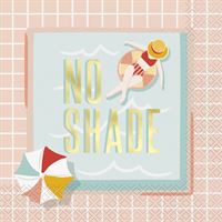 Poolside Summer "No Shade" Luncheon Napkins  16ct - Foil Stamping