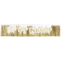 Gold Fringe "It's My Birthday" Sash