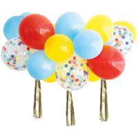 Red  Blue  Yellow  and Confetti Mini Balloon Garland Kit