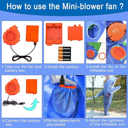 Mini USB Inflatable Costume Fan Replacement