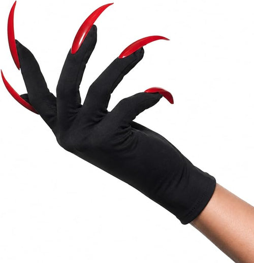Long Nail Claw Glove Red
