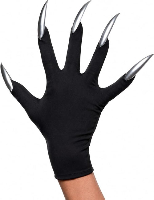 Long Nail Claw Glove Silver