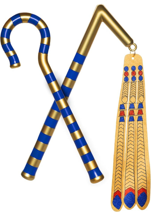 Egyptian Style Crook and Flail Costume Accessory Set