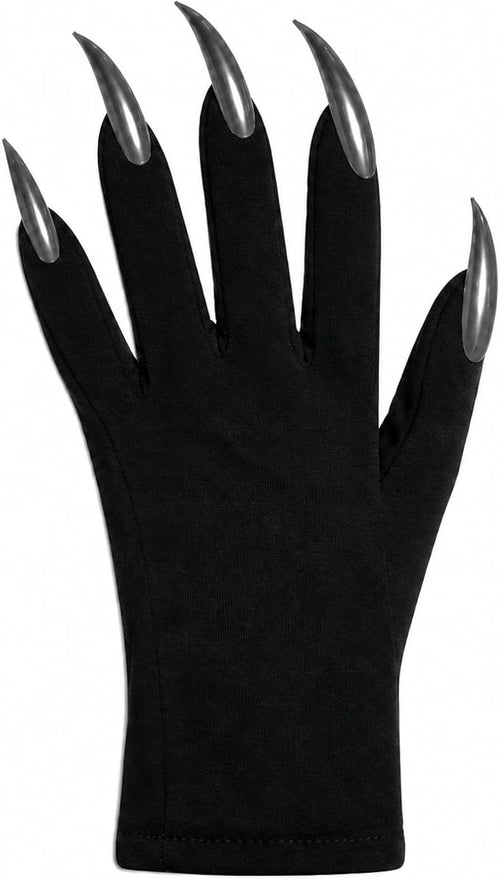 Long Nail Claw Glove Silver