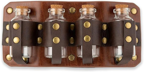 Four Bottle Holster with Glass Bottles