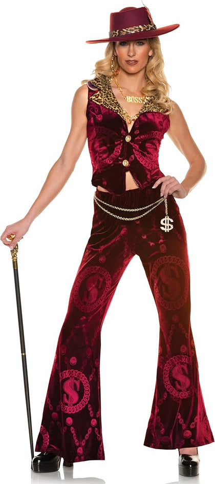 Top Dollar Red Pimp Suit