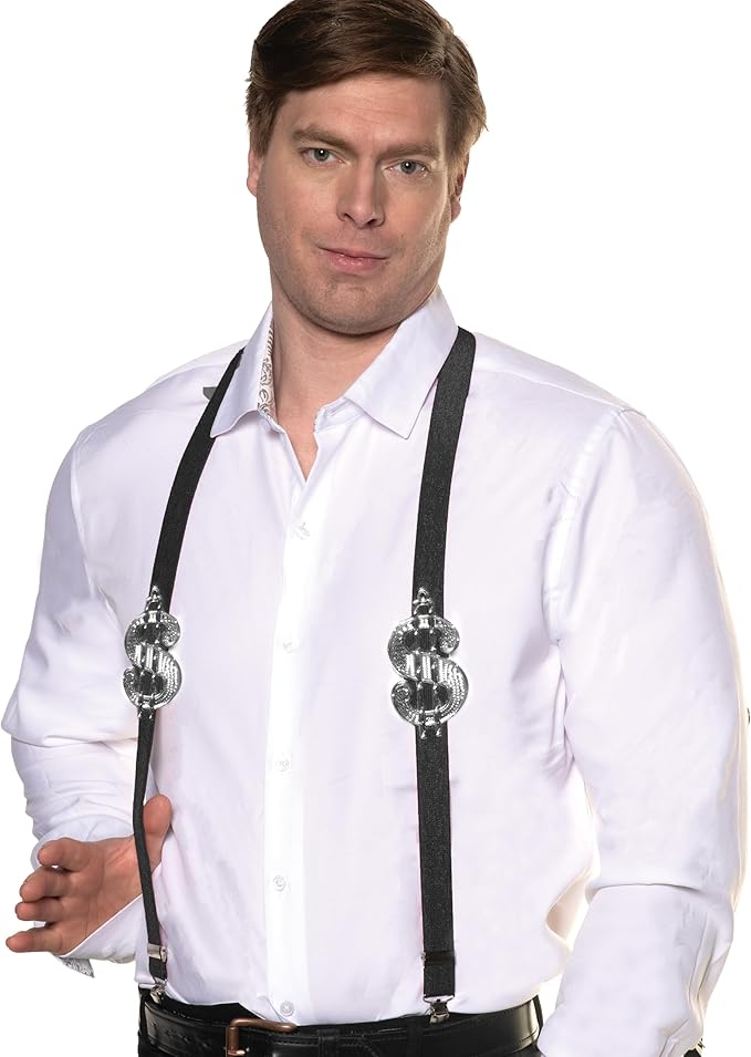 Suspenders with $ Silver