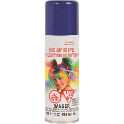 blue temporary colored hairspray