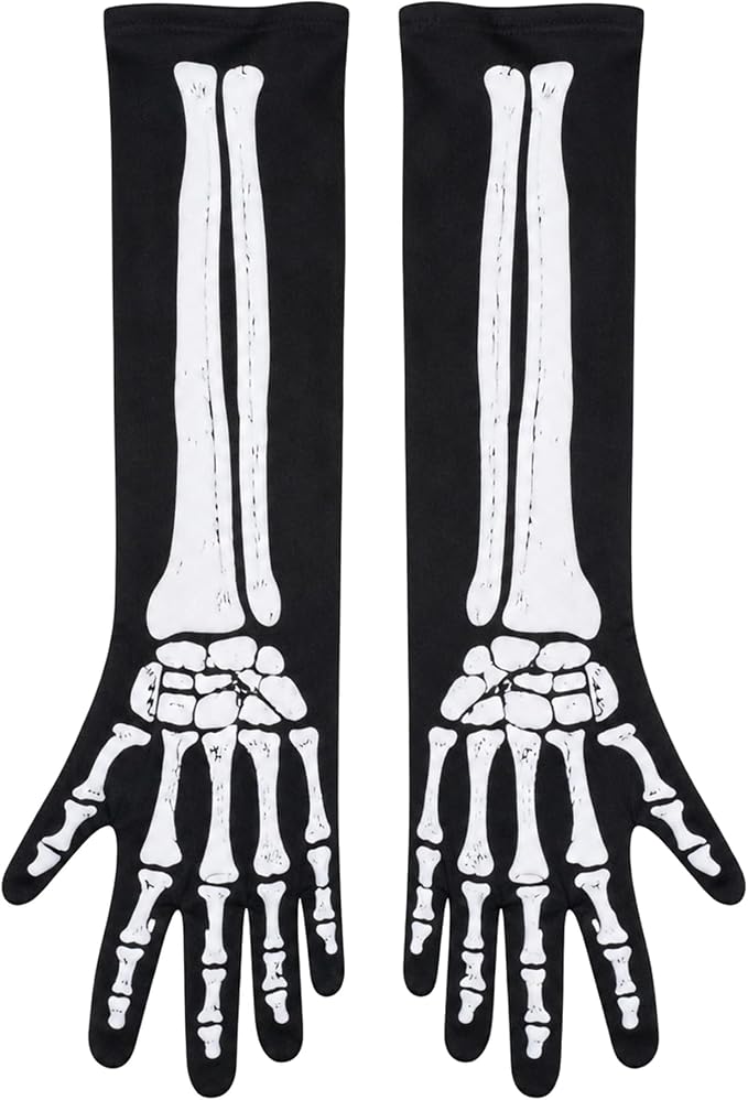 Double-Sided Skeleton Elbow Gloves