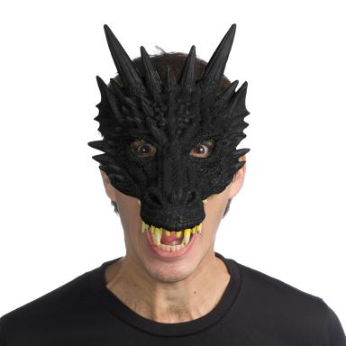 black fantasy dragon mask