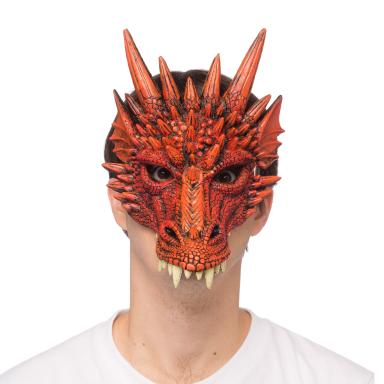 red Fantasy Dragon Masks