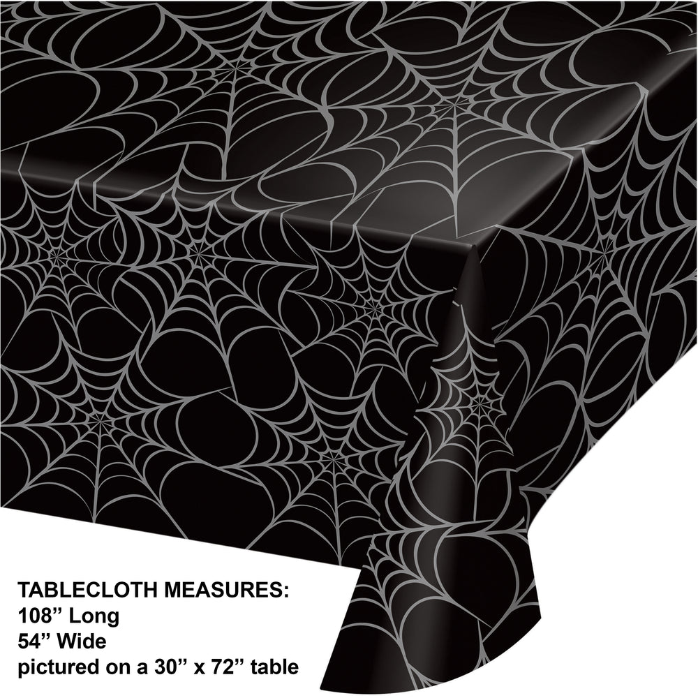 Spiderwebs Plastic Table Cover