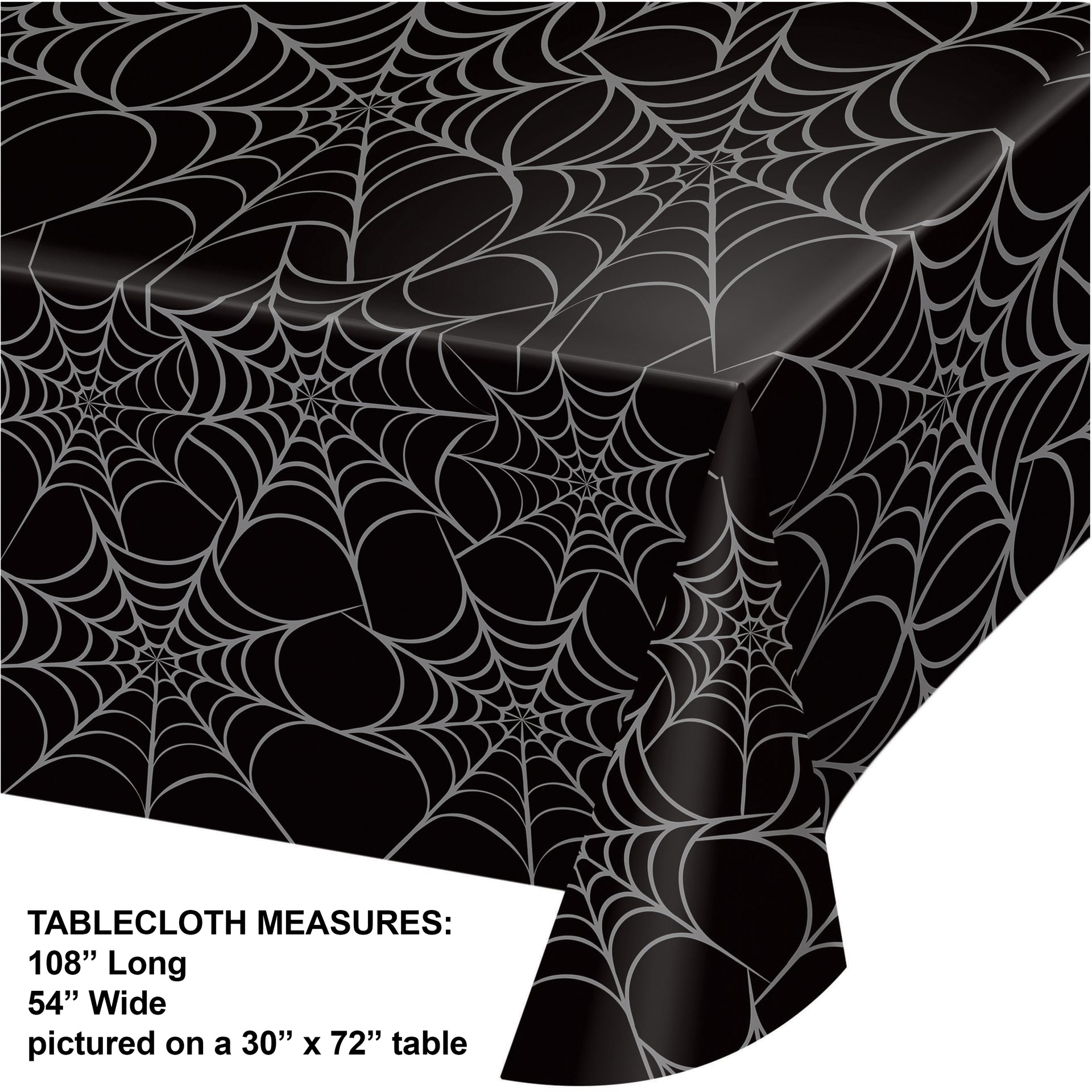 Spiderwebs Plastic Table Cover