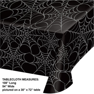 Spiderwebs Plastic Table Cover