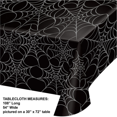 Spiderwebs Plastic Table Cover