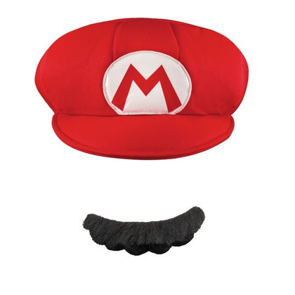 Super Mario Hat & Mustache | Adult