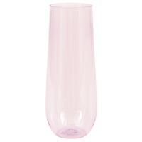 Pink Plastic 9oz Stemless Champagne Flute 1pc