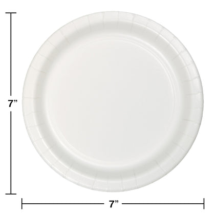 White 7in Paper Plates 75ct  | Solids