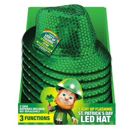 St. Patrick's Day Light Up Fedora 1pc