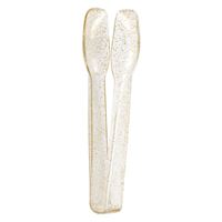 Gold Glitter Tongs 4ct