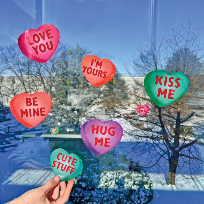 Candy Heart Clings