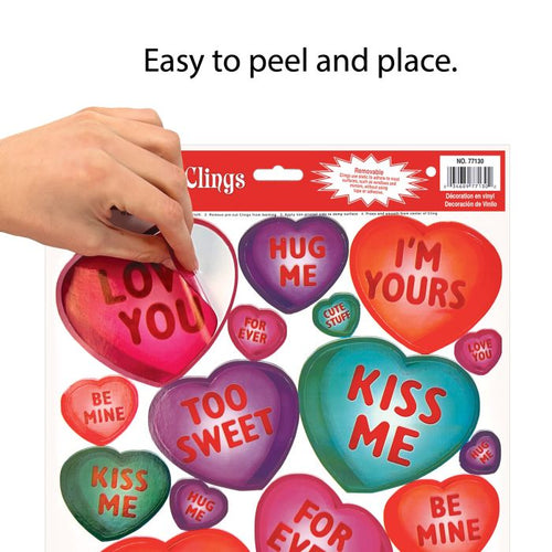 Candy Heart Clings