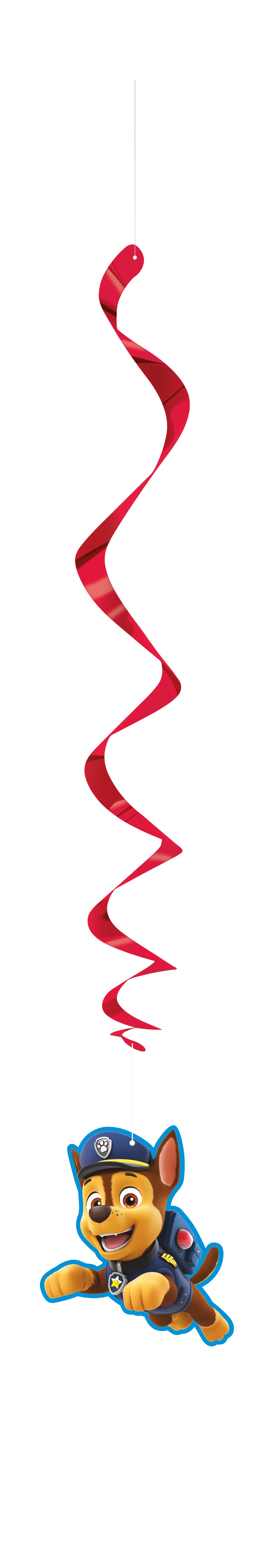 Paw Patrol Hanging Swirl Decorations  26"  3ct