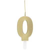 Gold Number Sparkler-Topped Birthday Candle