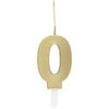 Gold Number Sparkler-Topped Birthday Candle