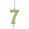 Gold Number Sparkler-Topped Birthday Candle