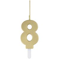 Gold Number Sparkler-Topped Birthday Candle