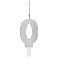 Silver Number Sparkler-Topped Birthday Candle
