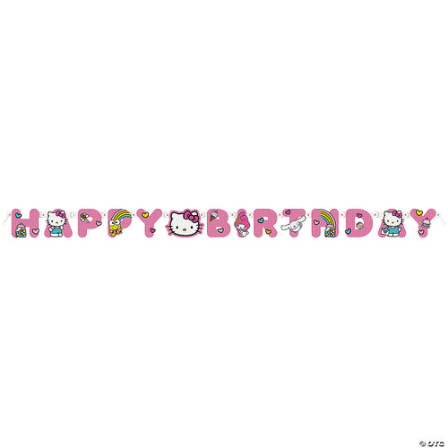 Hello Kitty and Friends "Happy Birthday" Jointed Banner  6.25 ft