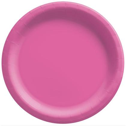 Bright Pink 7in Paper Cake Plates 20ct | Solids